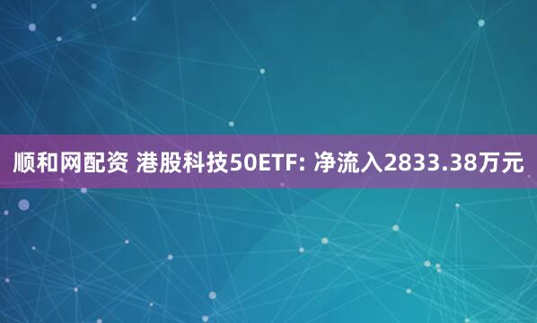 顺和网配资 港股科技50ETF: 净流入2833.38万元