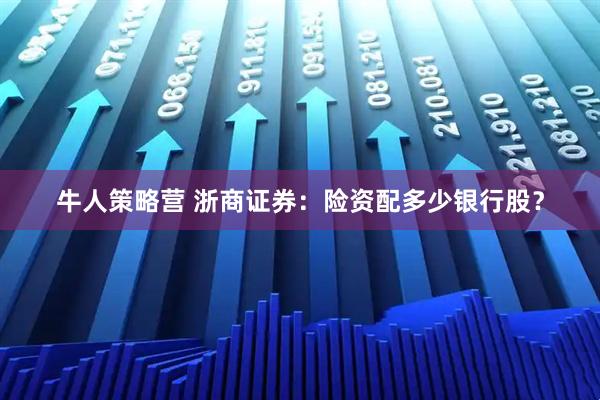 牛人策略营 浙商证券：险资配多少银行股？