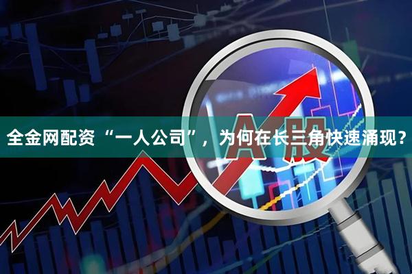 全金网配资 “一人公司”，为何在长三角快速涌现？